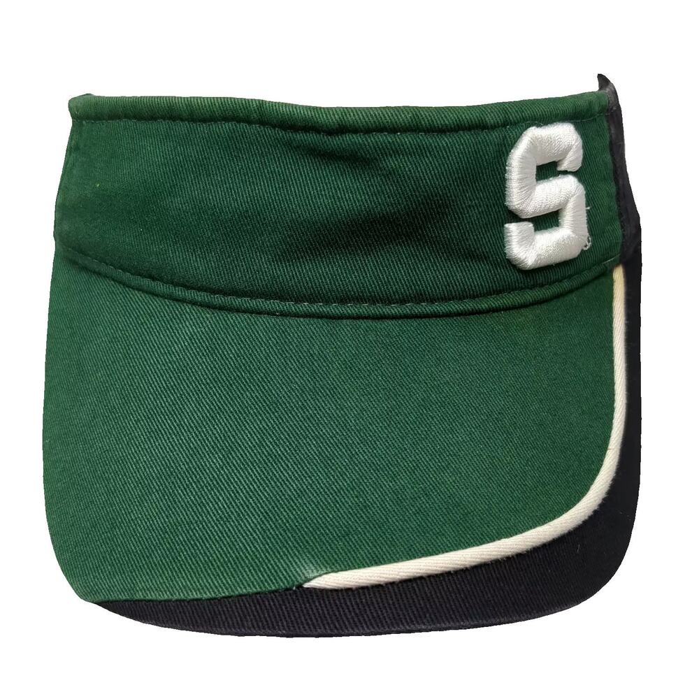 Michigan State Spartans NCAA Steve & Barry's Visor Green One Size Embroidered
